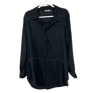 Soft Surroundings Black Sheer Long Sleeved Tunic